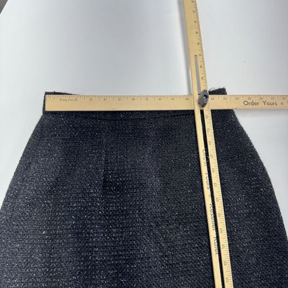 BB Dakota Skirt Womens 4 Black Textured Bouclé Mini Wool Blend Lined Classic - Picture 5 of 7